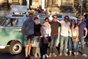 Berlin: Sightseeing Tour in Classic Volkswagen T1 Samba Bus - How the tour runs: live guide, photo booklet, and a fast-moving route
